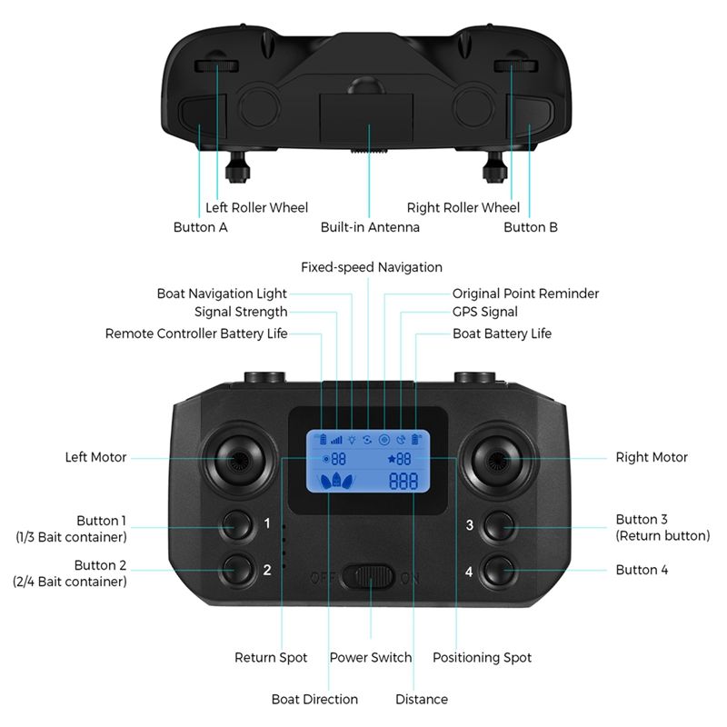 Controle Remoto ABKQ para Barc - Fishing Equipment And Accessories avaliação e preço