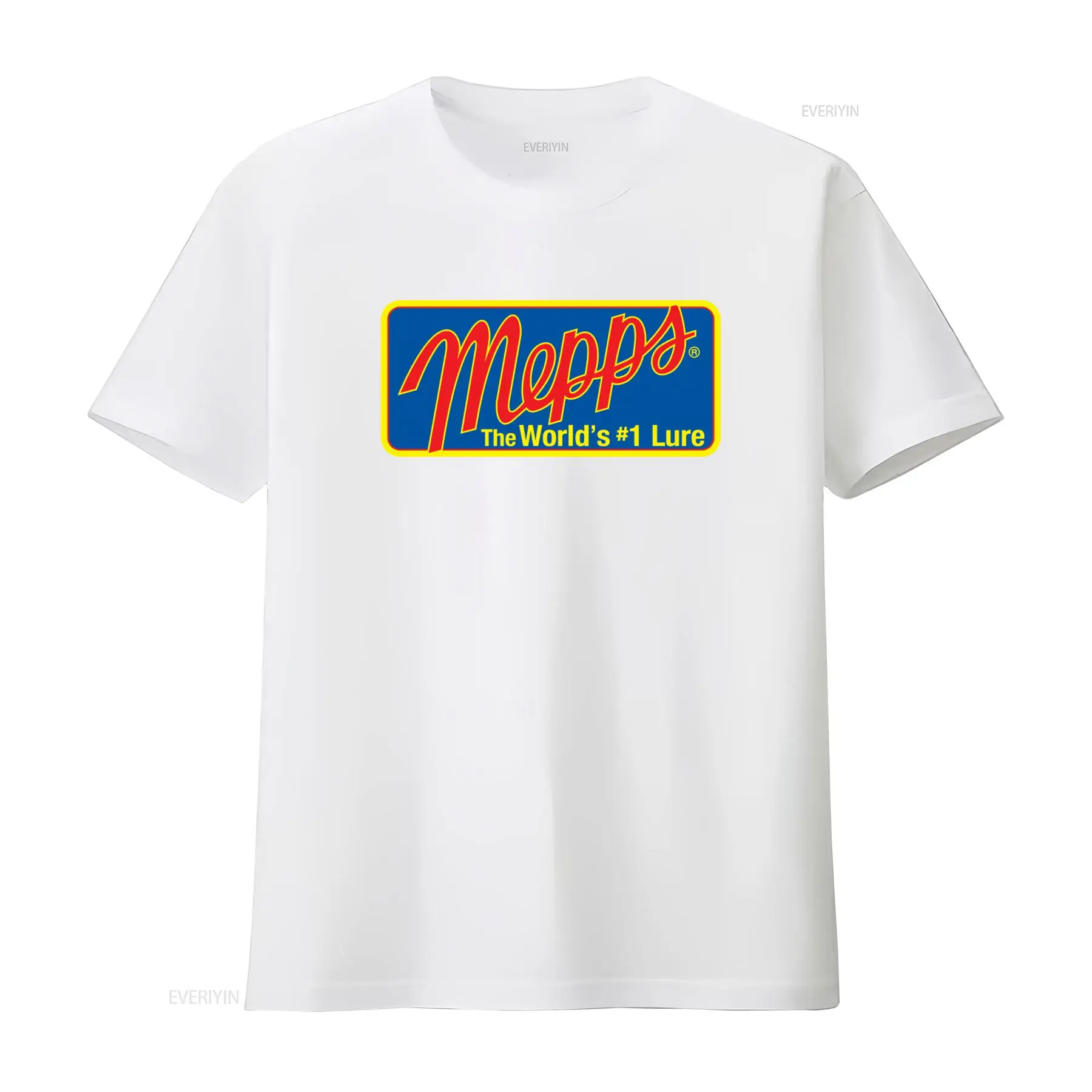 Camiseta com logotipo Mepps Fi - Fishing Equipment Gear avaliação e preço